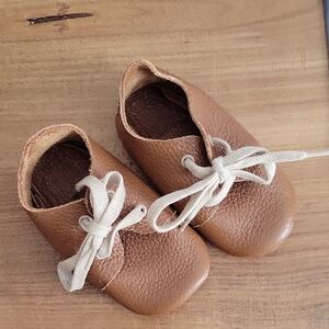 Ella Bonna Brown Leather Kids Shoes